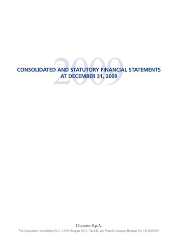 Thumbnail DiaSorin Annual Report 2009