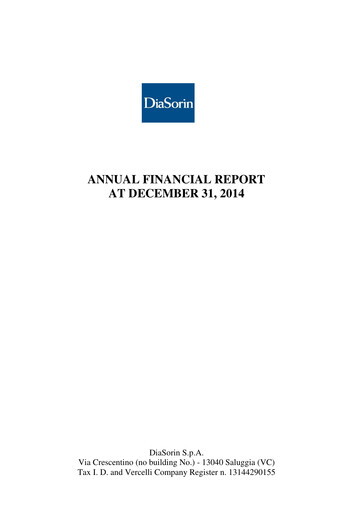 Thumbnail DiaSorin Annual Report 2014