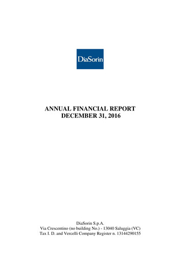 Thumbnail DiaSorin Annual Report 2016