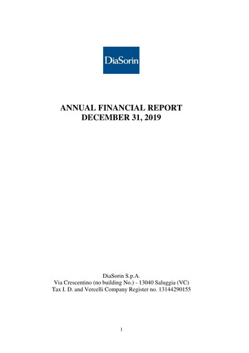 Thumbnail DiaSorin Annual Report 2019