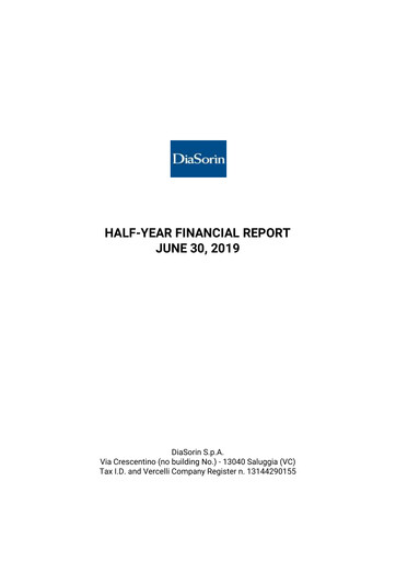 Thumbnail DiaSorin Half-year Report 2019-h1