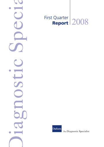Thumbnail DiaSorin Quarterly Report 2008-q1