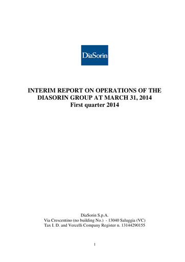 Thumbnail DiaSorin Quarterly Report 2014-q1