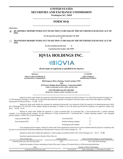 Thumbnail IQVIA Quarterly Report 2020-q3
