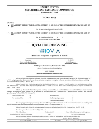 Thumbnail IQVIA Quarterly Report 2021-q1