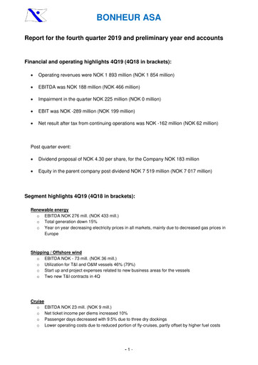 Thumbnail Bonheur ASA Quarterly Report 2019-q4