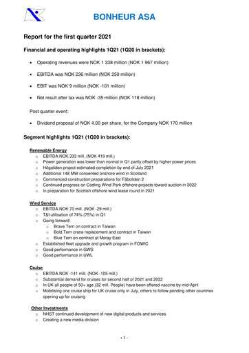 Thumbnail Bonheur ASA Quarterly Report 2021-q1