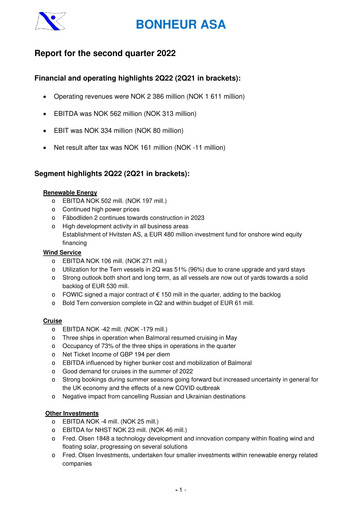 Thumbnail Bonheur ASA Quarterly Report 2022-q2