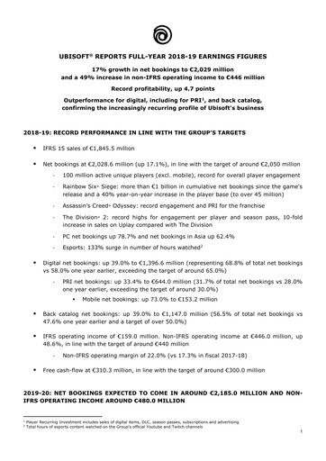 Thumbnail Ubisoft Financial Report 2018-2019