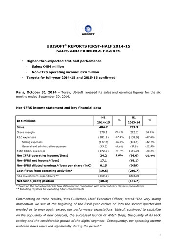 Thumbnail Ubisoft Half-year Report 2014-h1