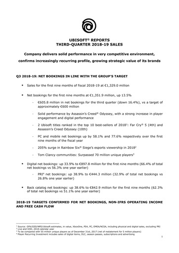 Thumbnail Ubisoft Quarterly Report 2018-q3