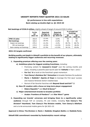 Thumbnail Ubisoft Quarterly Report 2021-q1