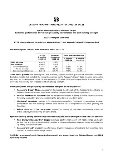 Thumbnail Ubisoft Quarterly Report 2023-q3
