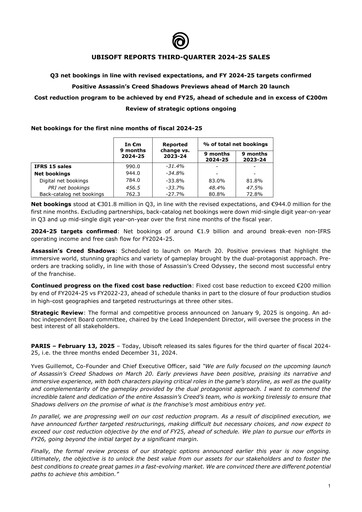 Thumbnail Ubisoft Quarterly Report 2024-q3