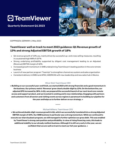Thumbnail TeamViewer Quarterly Report 2023-q1