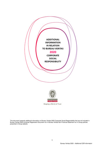 Miniature Bureau Veritas Rapport ESG 2020