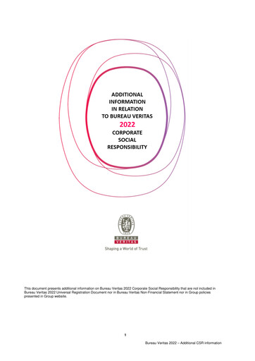 Miniature Bureau Veritas Rapport ESG 2022