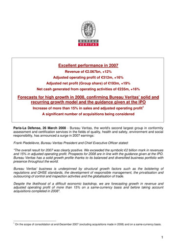 Vorschaubild Bureau Veritas Finanzbericht 2007