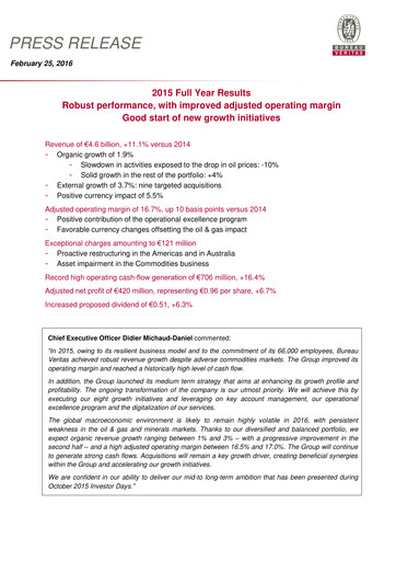 Vorschaubild Bureau Veritas Finanzbericht 2015