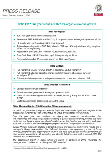 Vorschaubild Bureau Veritas Finanzbericht 2017