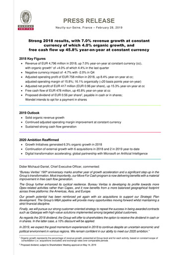 Vorschaubild Bureau Veritas Finanzbericht 2018