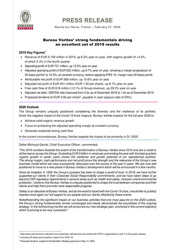 Vorschaubild Bureau Veritas Finanzbericht 2019