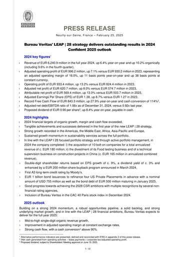 Vorschaubild Bureau Veritas Finanzbericht 2024