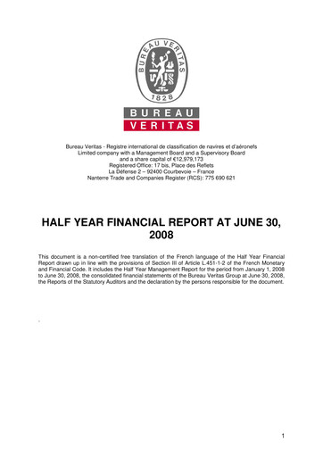 Thumbnail Bureau Veritas Half-year Report 2008-h1