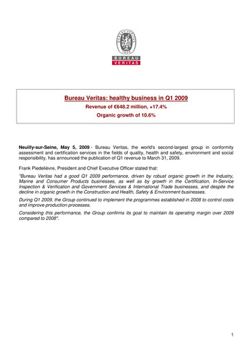 Vorschaubild Bureau Veritas Quartalsbericht 2009-q1