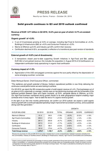 Vorschaubild Bureau Veritas Quartalsbericht 2019-q3