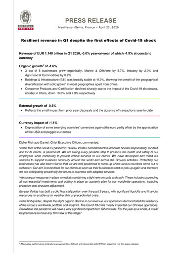 Vorschaubild Bureau Veritas Quartalsbericht 2020-q1