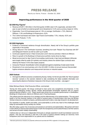 Vorschaubild Bureau Veritas Quartalsbericht 2020-q3