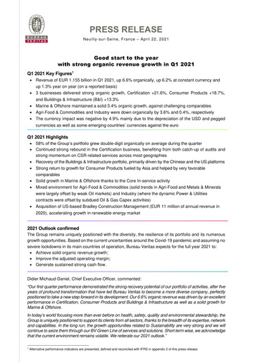 Vorschaubild Bureau Veritas Quartalsbericht 2021-q1