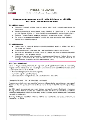 Vorschaubild Bureau Veritas Quartalsbericht 2022-q3