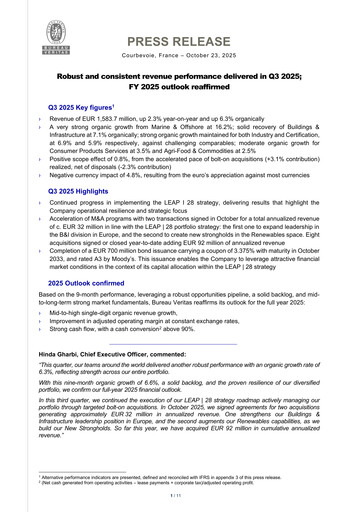 Vorschaubild Bureau Veritas Quartalsbericht 2025-q3