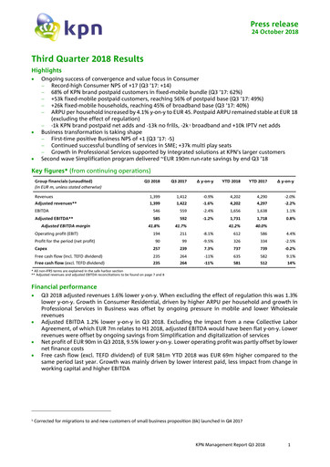 Thumbnail KPN Quarterly Report 2018-q3