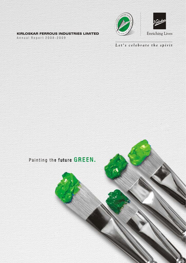 Thumbnail Kirloskar Ferrous Industries Annual Report 2008-2009