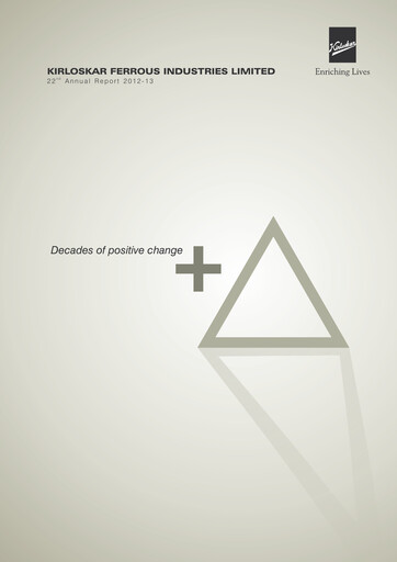 Thumbnail Kirloskar Ferrous Industries Annual Report 2012-2013
