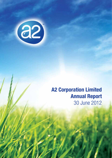 Thumbnail The a2 Milk Company
 Annual Report 2012