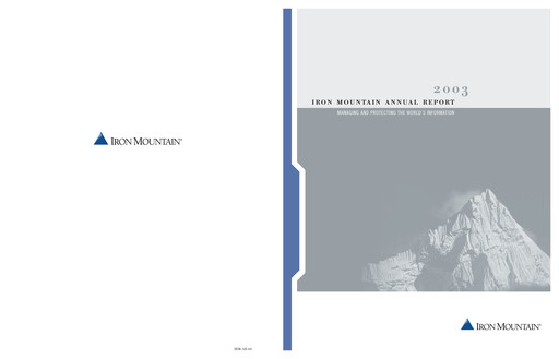Thumbnail Iron Mountain Annual Report 2003