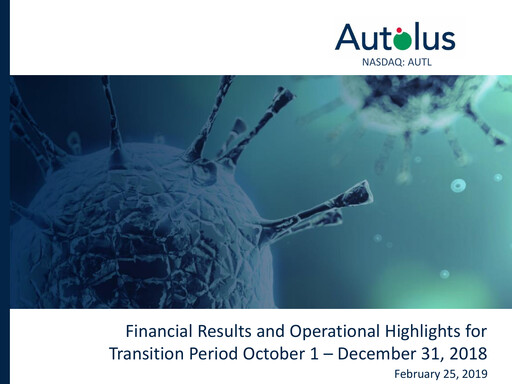Thumbnail Autolus Therapeutics Quarterly Report 2018-q4