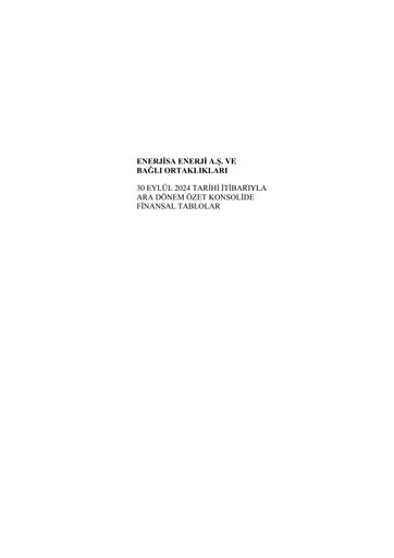 Thumbnail Enerjisa Enerji
 Financial Statement 2024-9m