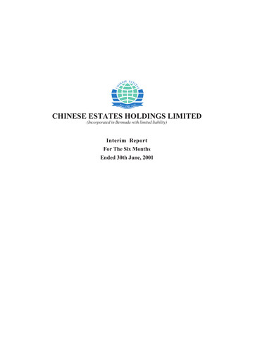 Thumbnail Chinese Estates Holdings Half-year Report 2001-h1