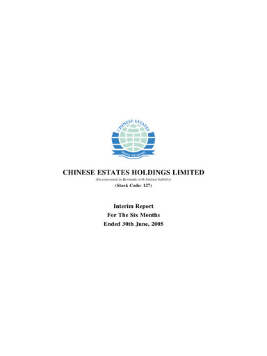 Thumbnail Chinese Estates Holdings Half-year Report 2005-h1