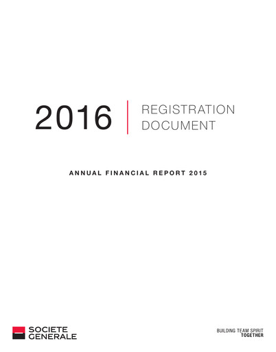 Miniature Société Générale
 Rapport annuel 2015
