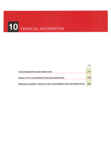 Thumbnail Société Générale
 Financial Statement 2009