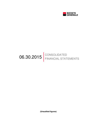 Thumbnail Société Générale
 Financial Statement 2015-h1