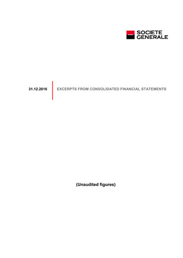 Thumbnail Société Générale
 Financial Statement 2016