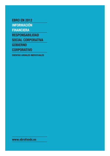 Thumbnail Ebro Foods
 Financial Report 2012