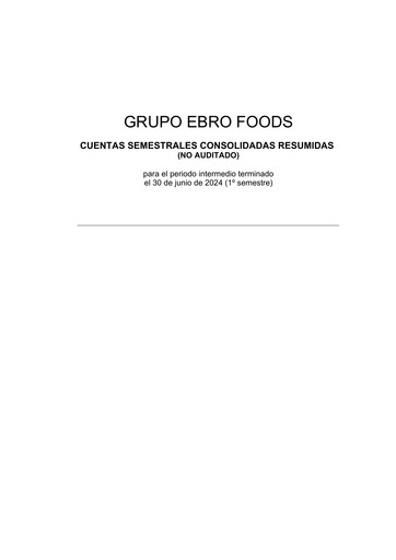 Thumbnail Ebro Foods
 Financial Report 2024-h1